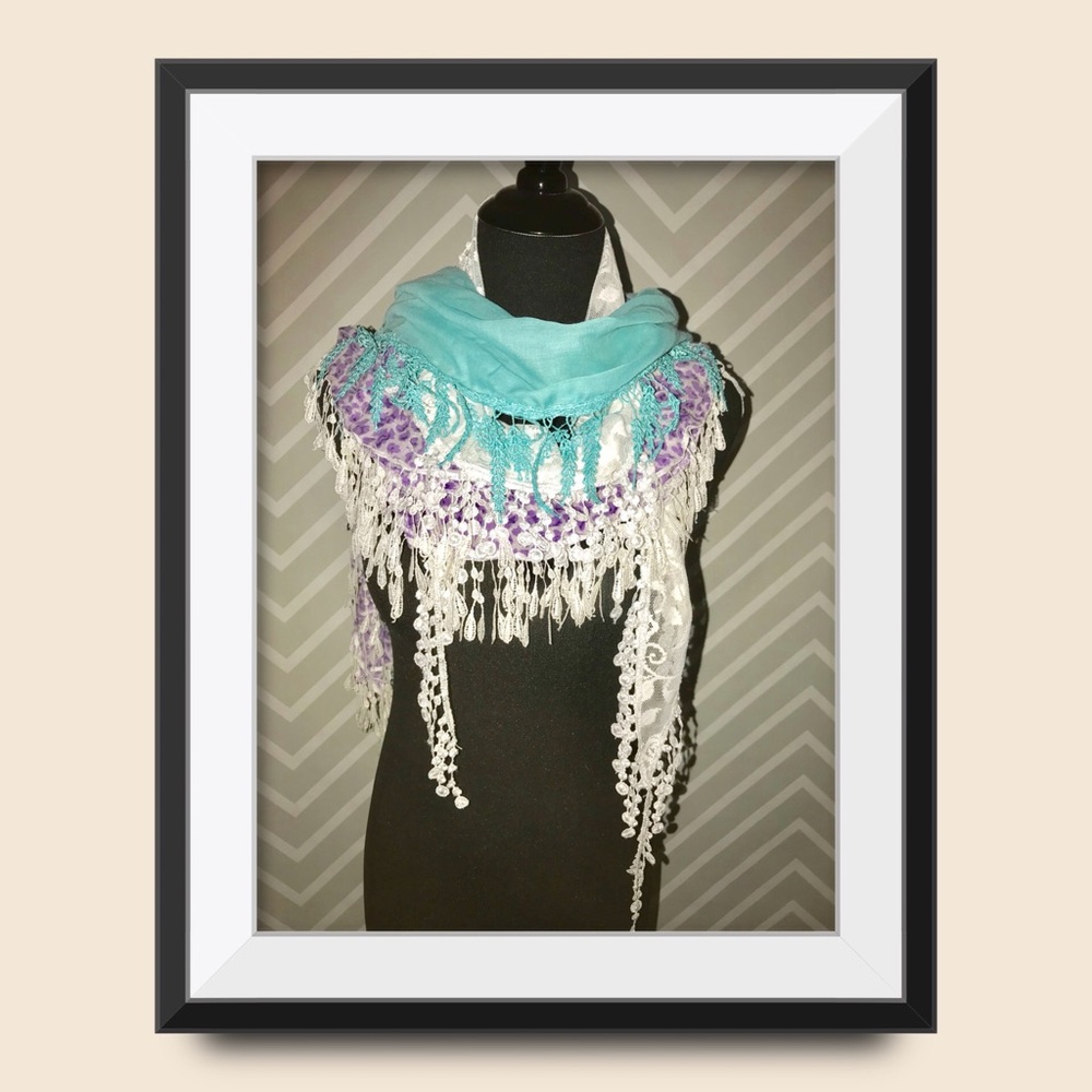 Scarves, TRIO Stunning Summer Scarves Hand…